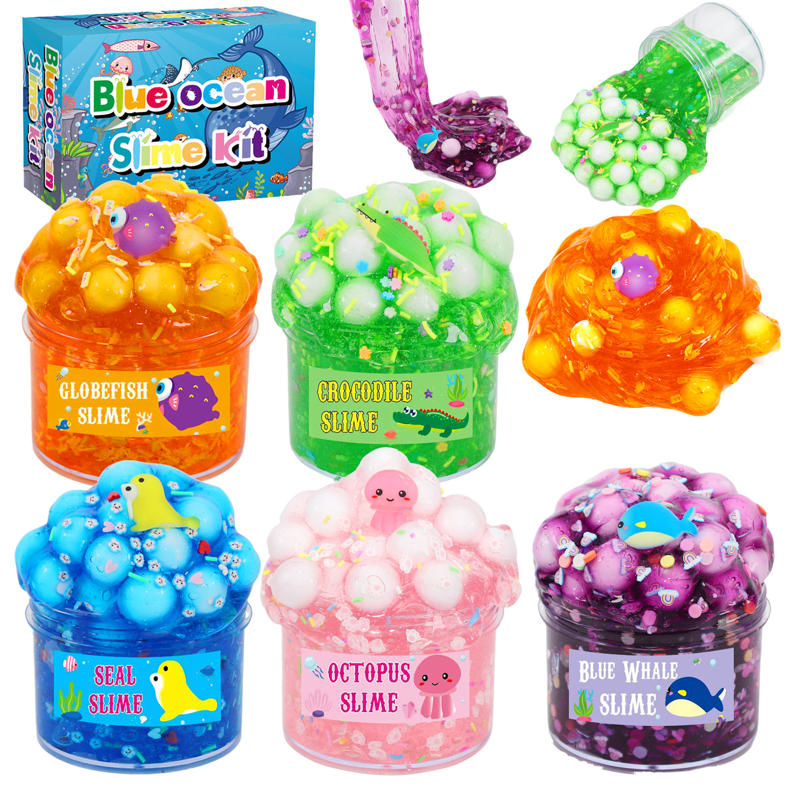 Ocean Crystal Mud – Colorful Slime Stress Relief Toy